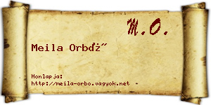 Meila Orbó névjegykártya